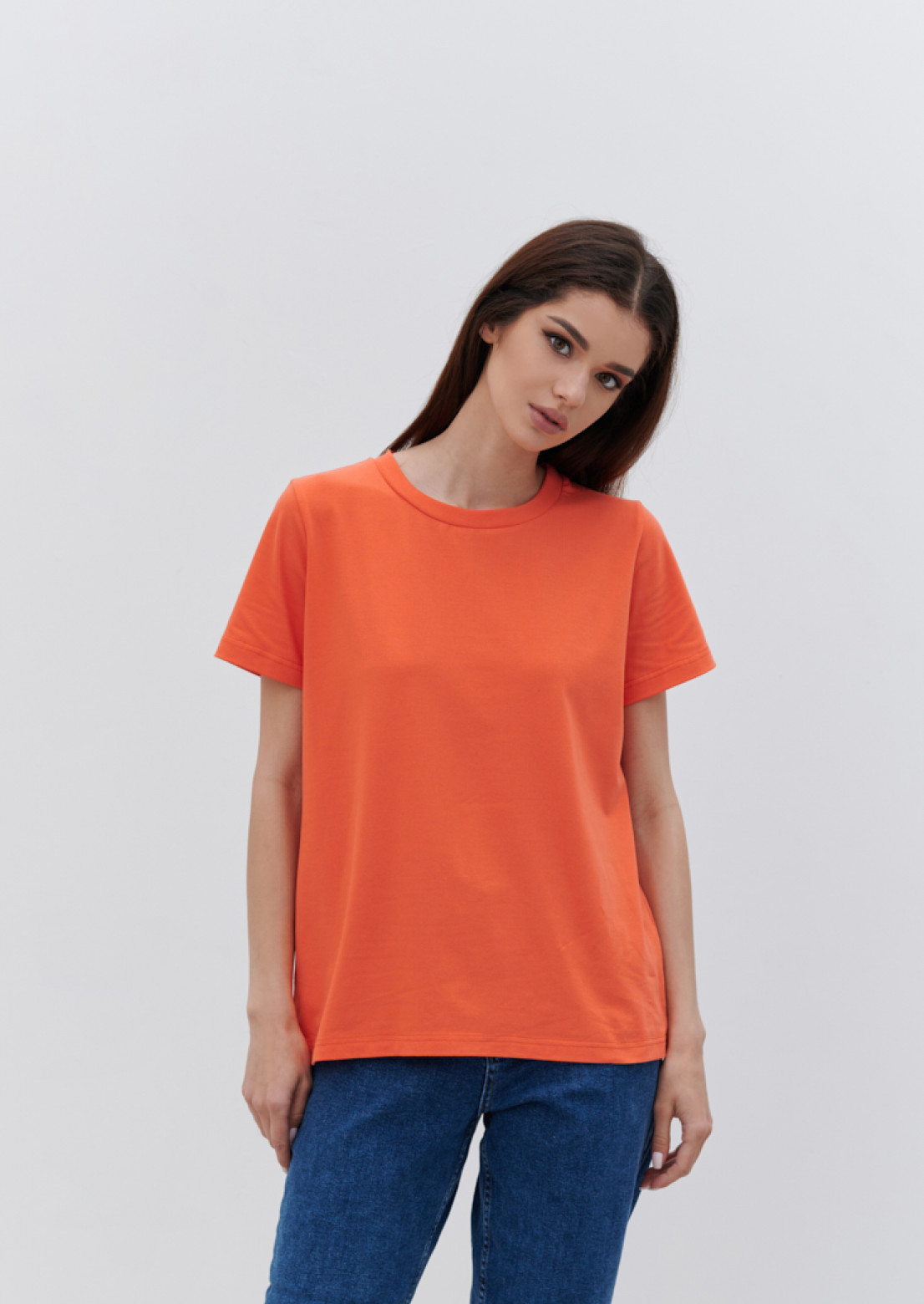 Carrot colour blank T-shirt